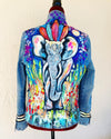 #88 ELEPHANT JACKET Hand Painted Jacket