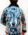 #6 WOLF JACKET Hand Painted Jacket